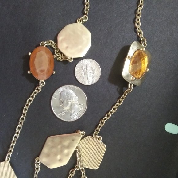 NWT CHICOS Norma long statement  Necklace matching earrings set - Picture 10 of 16